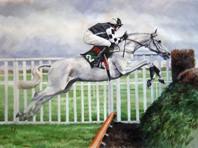 MONETS GARDEN AT AINTREE - Horse Painting
